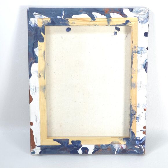 Oil on Canvas Hand Painted Psychedelic Abstract Geometric 8" x 10" Simplicity - Picture 6 of 7